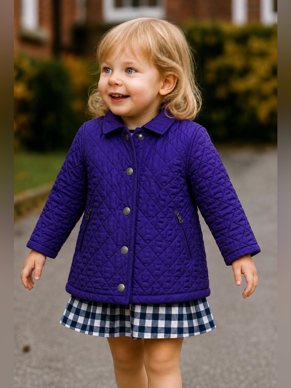 BURBERRY LONDON Nova Check Jamie Toddlers Infant Quilted Puffer Coat Jacket